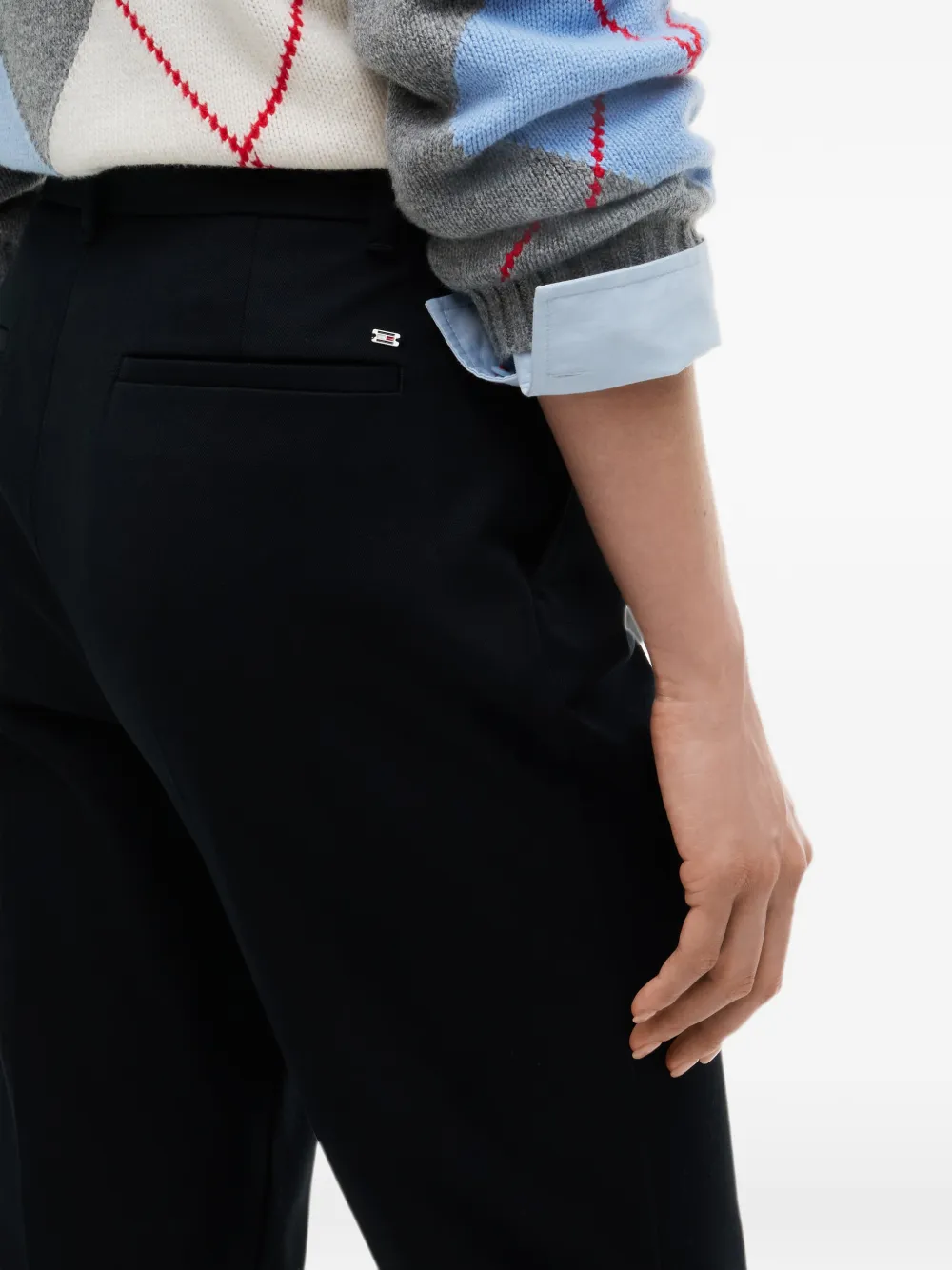 Tommy Hilfiger Straight plooibroek Zwart