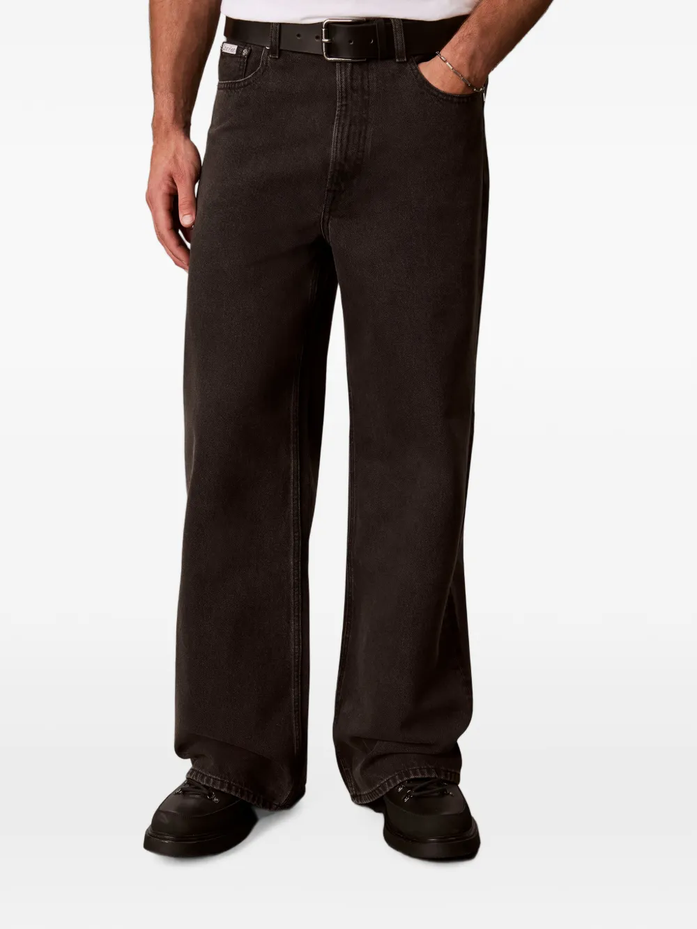 Calvin Klein Jeans met wijde pijpen Zwart