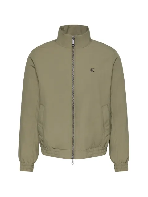 Calvin Klein logo-embroidered high-neck jacket