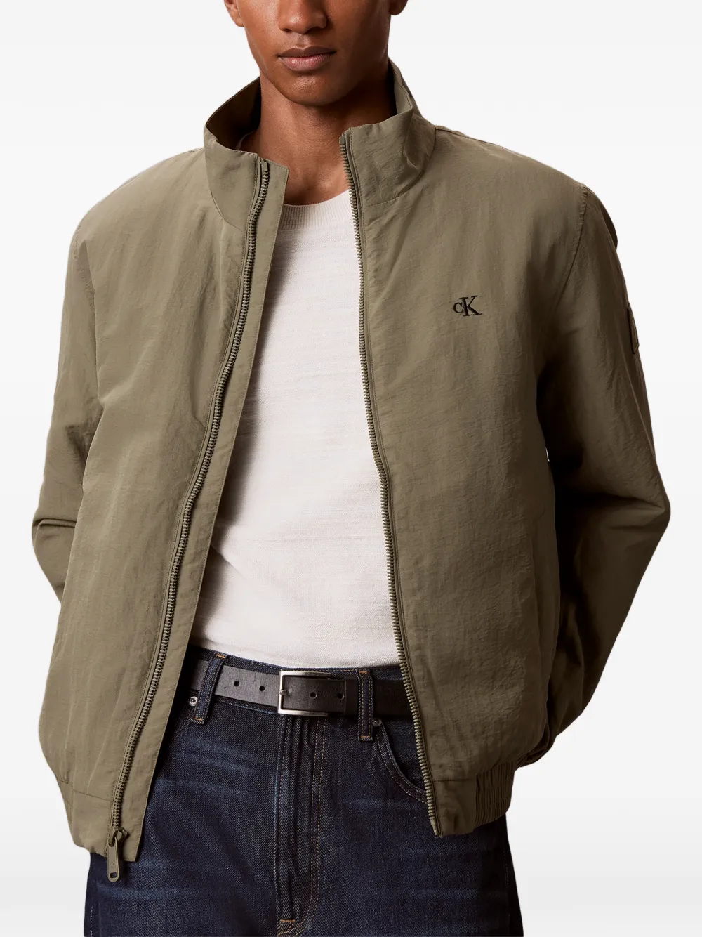 Calvin Klein Jack met geborduurd logo Groen