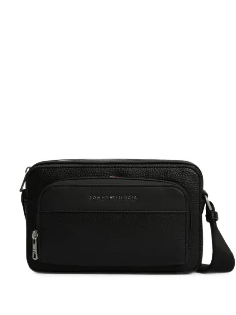 Tommy Hilfiger logo-plaque pebbled messenger bag
