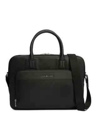 Emporio Armani Essential logo-plaque Briefcase | Black | FARFETCH