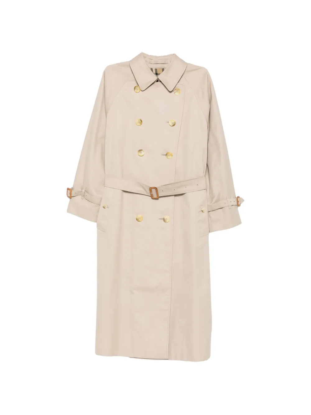 Burberry Pre-Owned 1980s doppelreihiger Trenchcoat - Nude