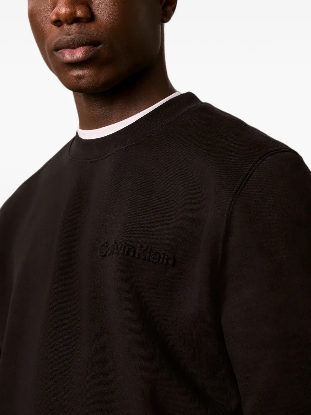 Calvin Klein Sweater met geborduurd logo Zwart