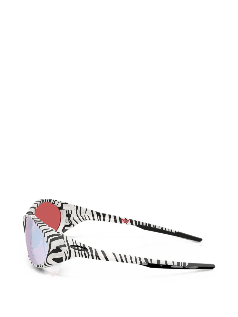 Oakley Zonnebril met cat-eye montuur en zebraprint Wit