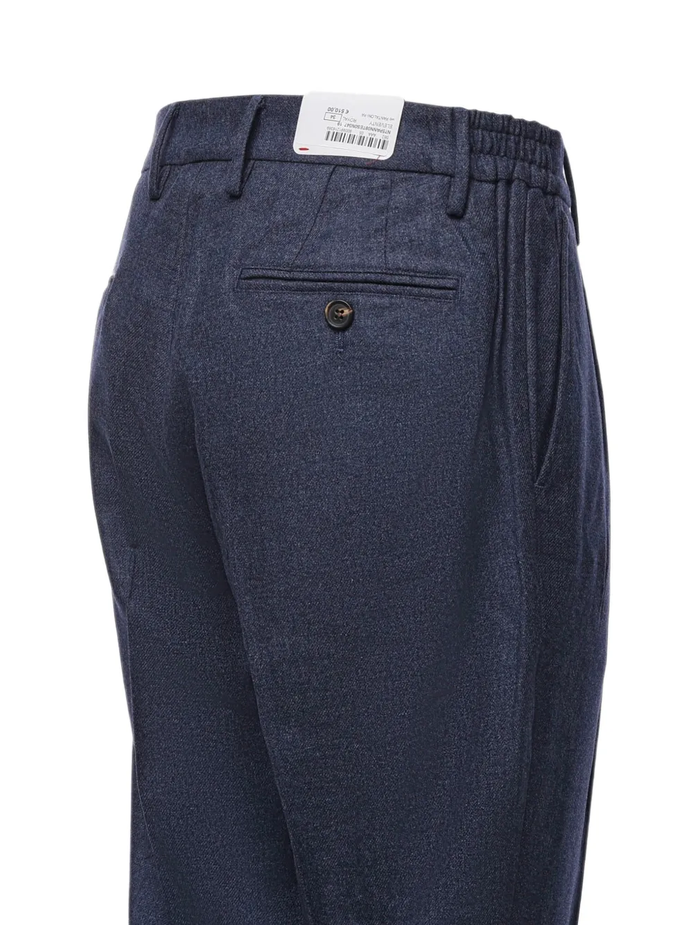 Eleventy Plooibroek met toelopende pijpen Blauw