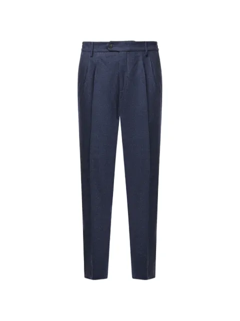 Eleventy pleated tapered trousers