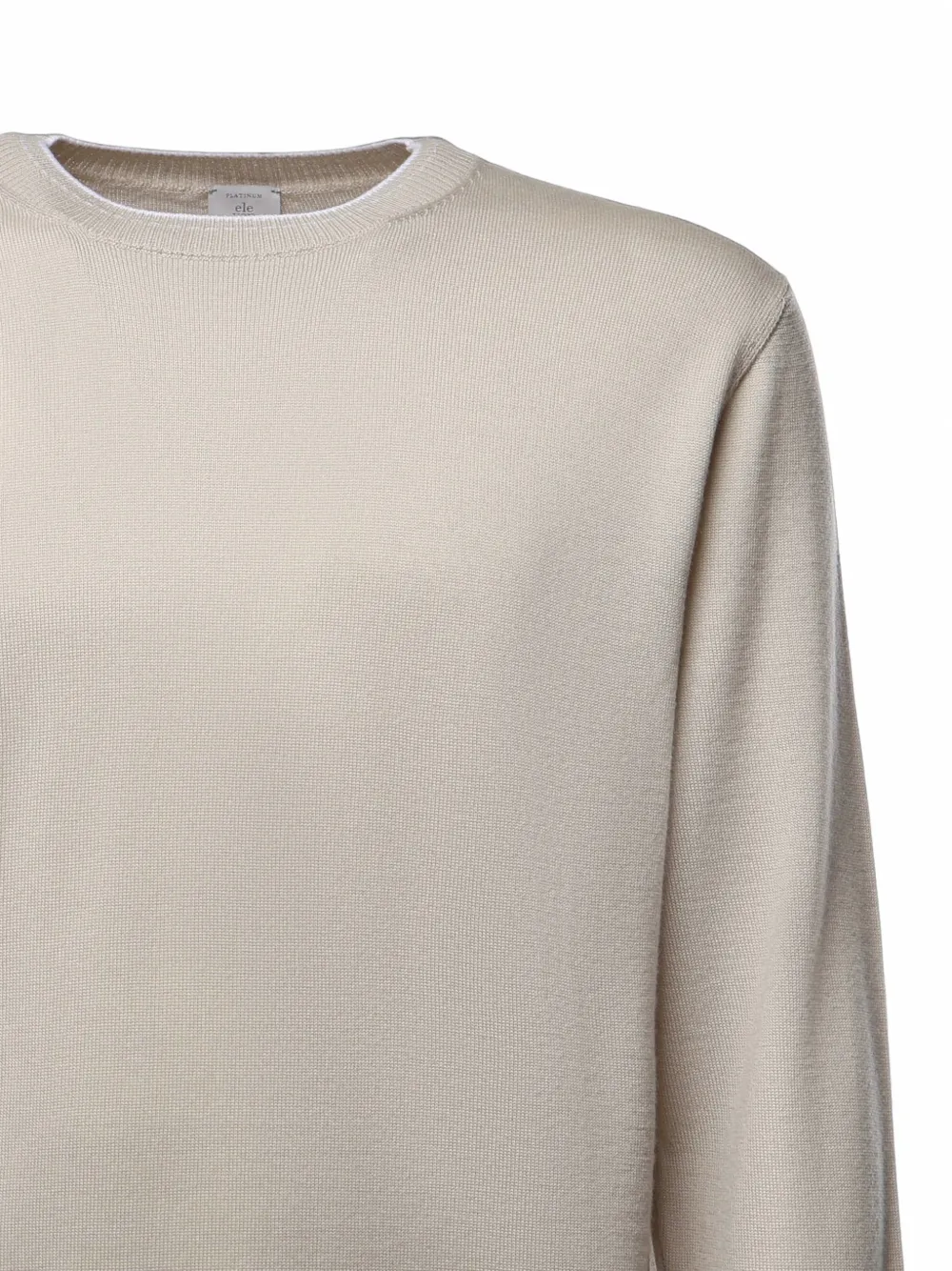 Eleventy Fijngebreide top met contrasterende afwerking Beige