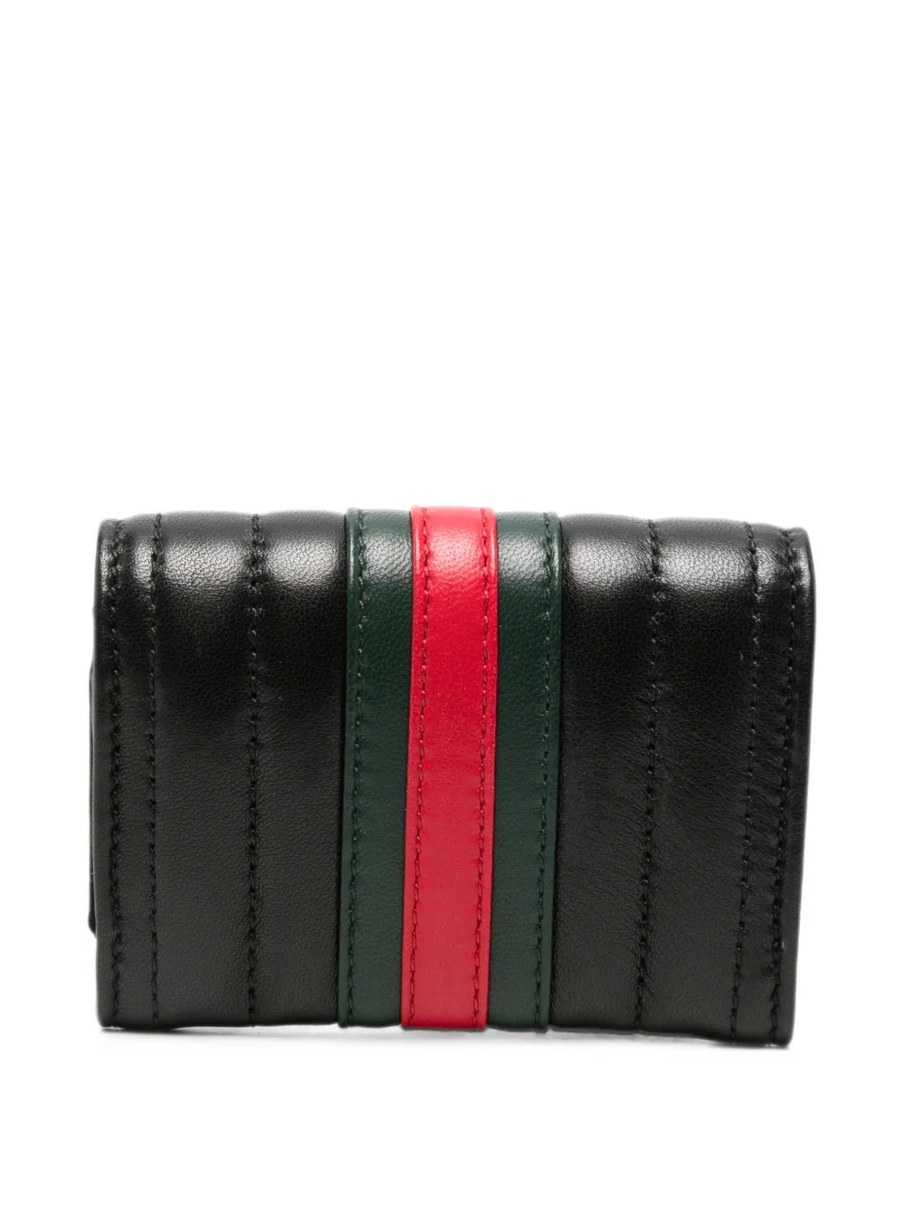 Gucci GG Marmont gewatteerde leren portemonnee Zwart