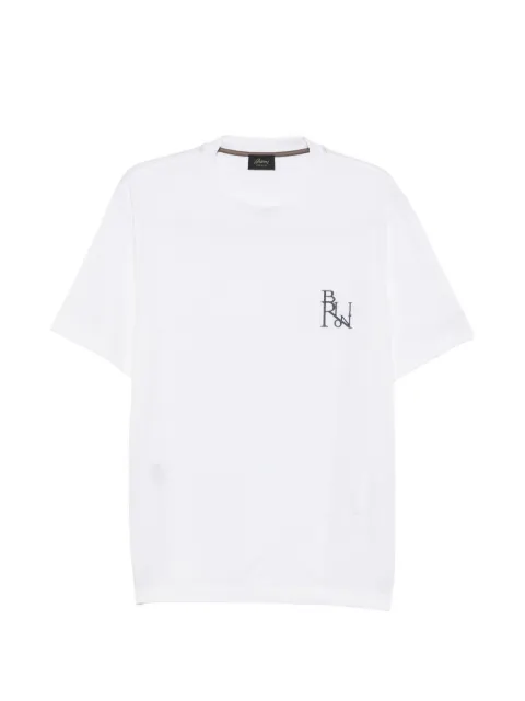 Brioni camiseta con logo bordado