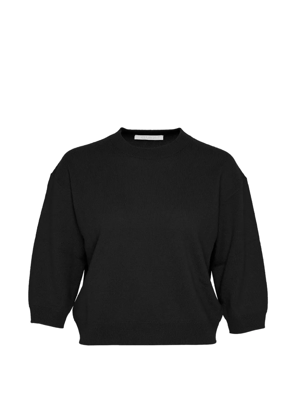 Club21 cropped crew-neck sweater - Schwarz