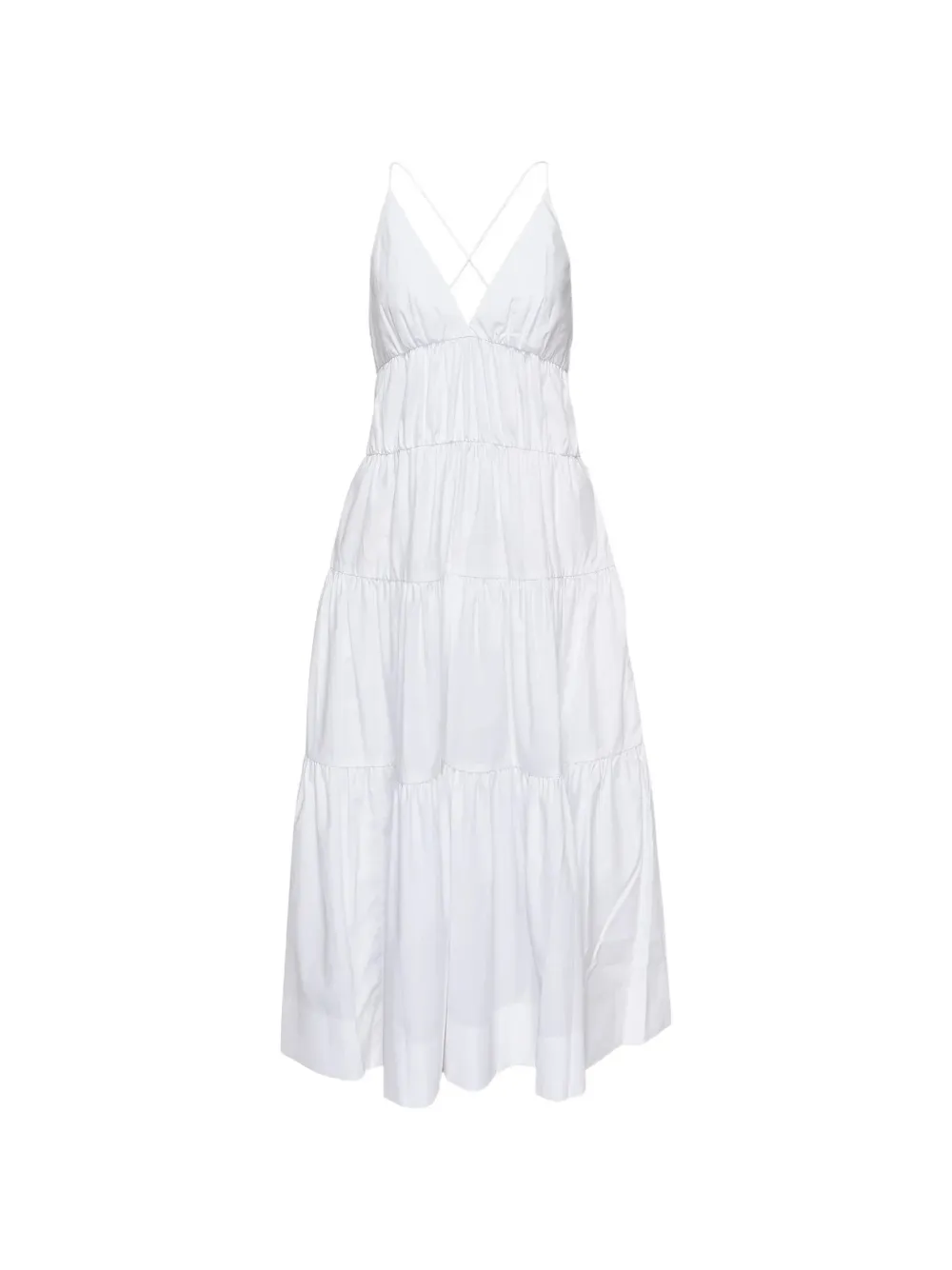 Club21 cut-out tiered midi dress - Weiß