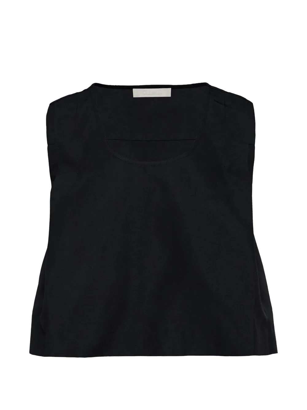 Club21 cropped scoop-neck top - Nero