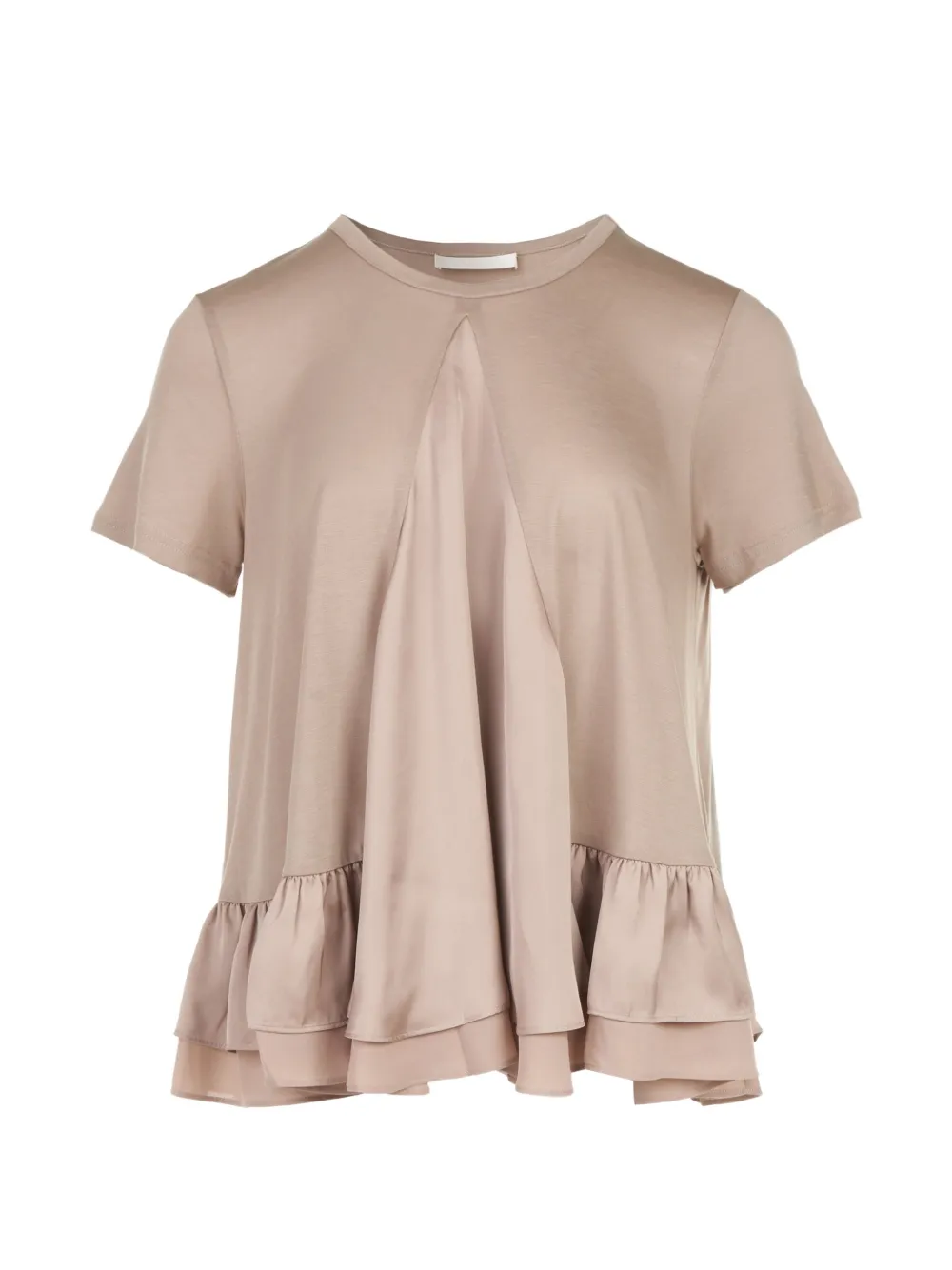 Club21 Kayla Ruffled T-shirt In Grey