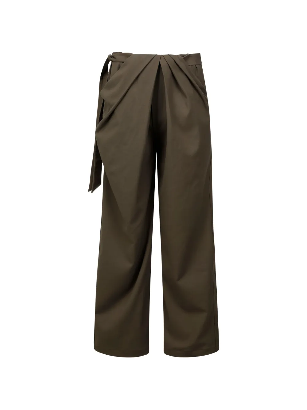 NACHE draped wide-leg trousers - Grigio
