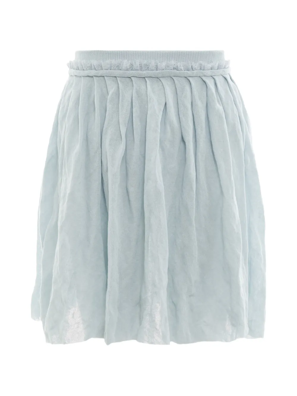 Shushu-tong Raw-edge Short Skirt In Blue