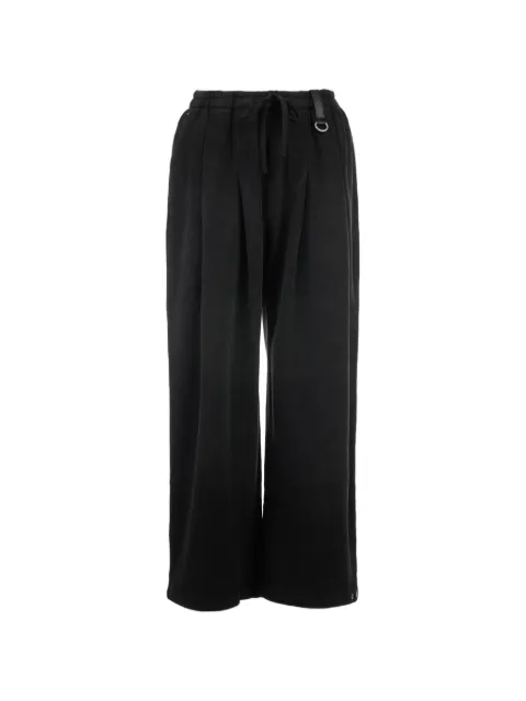 TEAM WANG design washed drawstring track pants