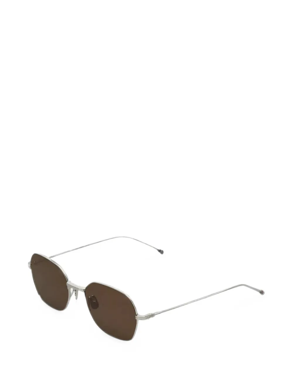 Thom Browne Titanium zonnebril met rechthoekig montuur Goud
