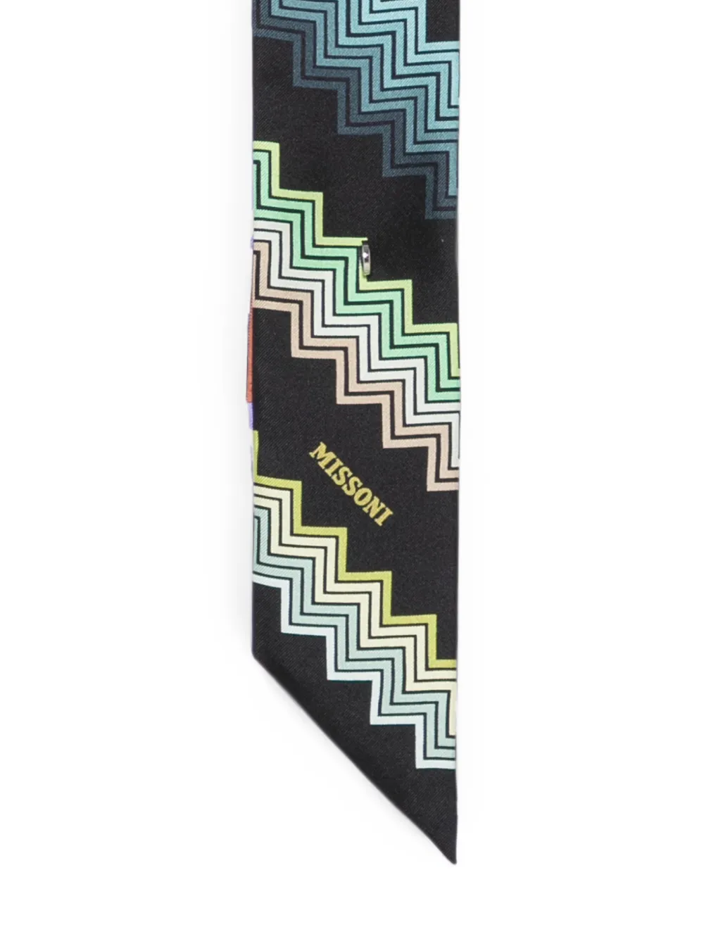 Missoni Skinny sjaal met zigzag-patroon Zwart