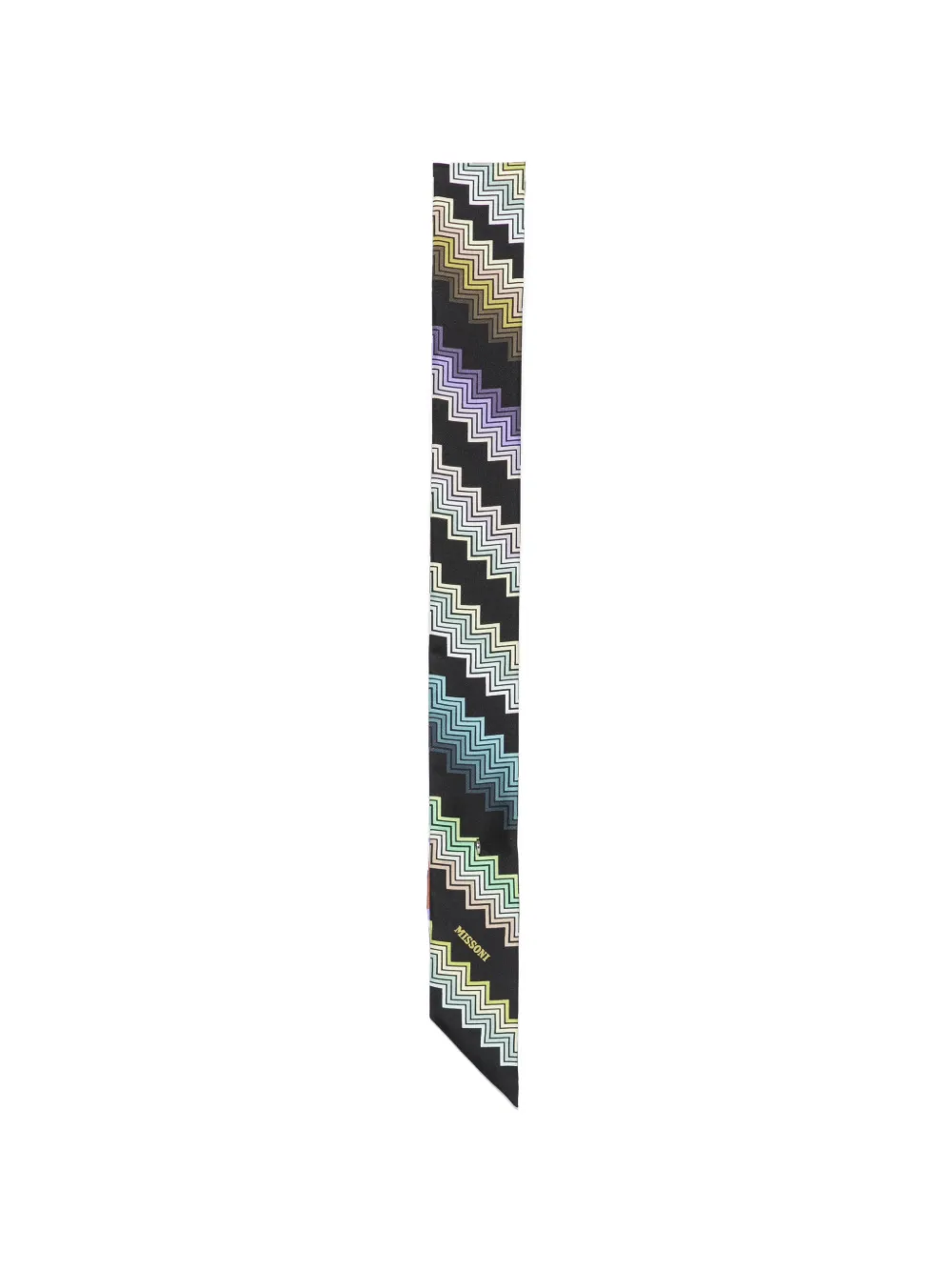 Missoni zigzag skinny scarf - Nero