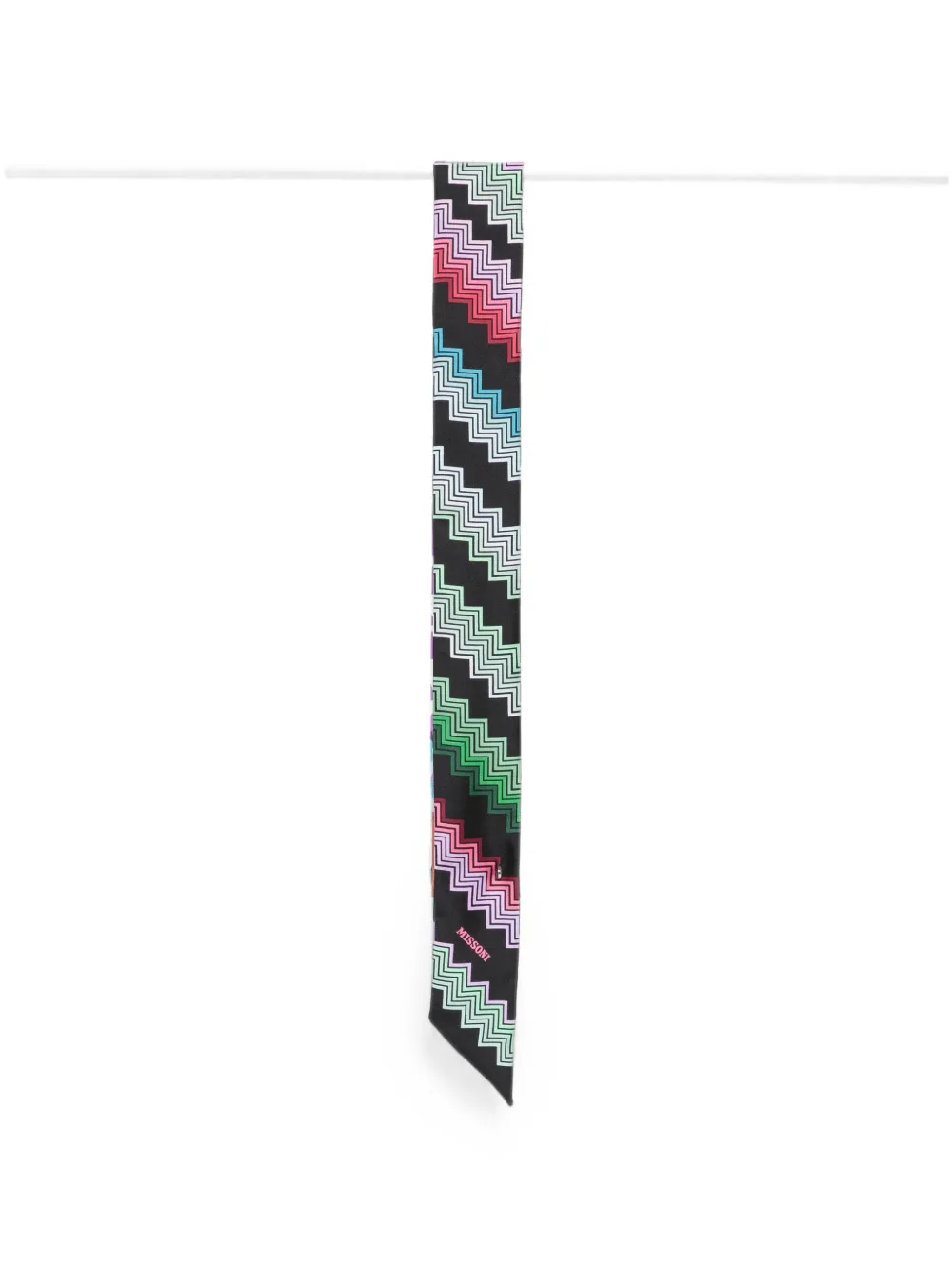 Missoni Zigzag-print Skinny Scarf In Multi