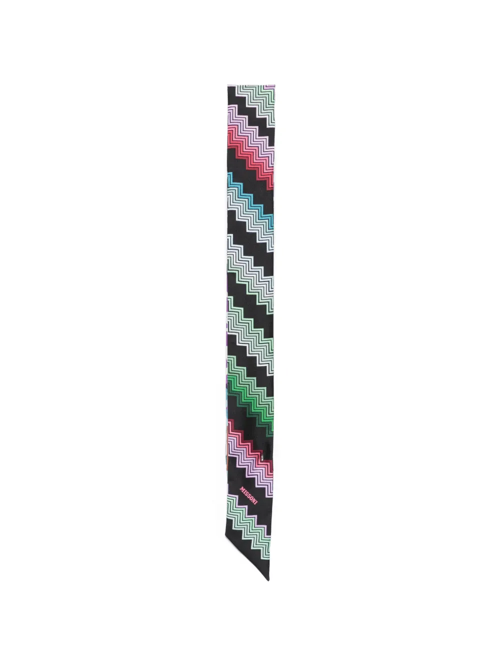 Missoni zigzag-print skinny scarf - Nero