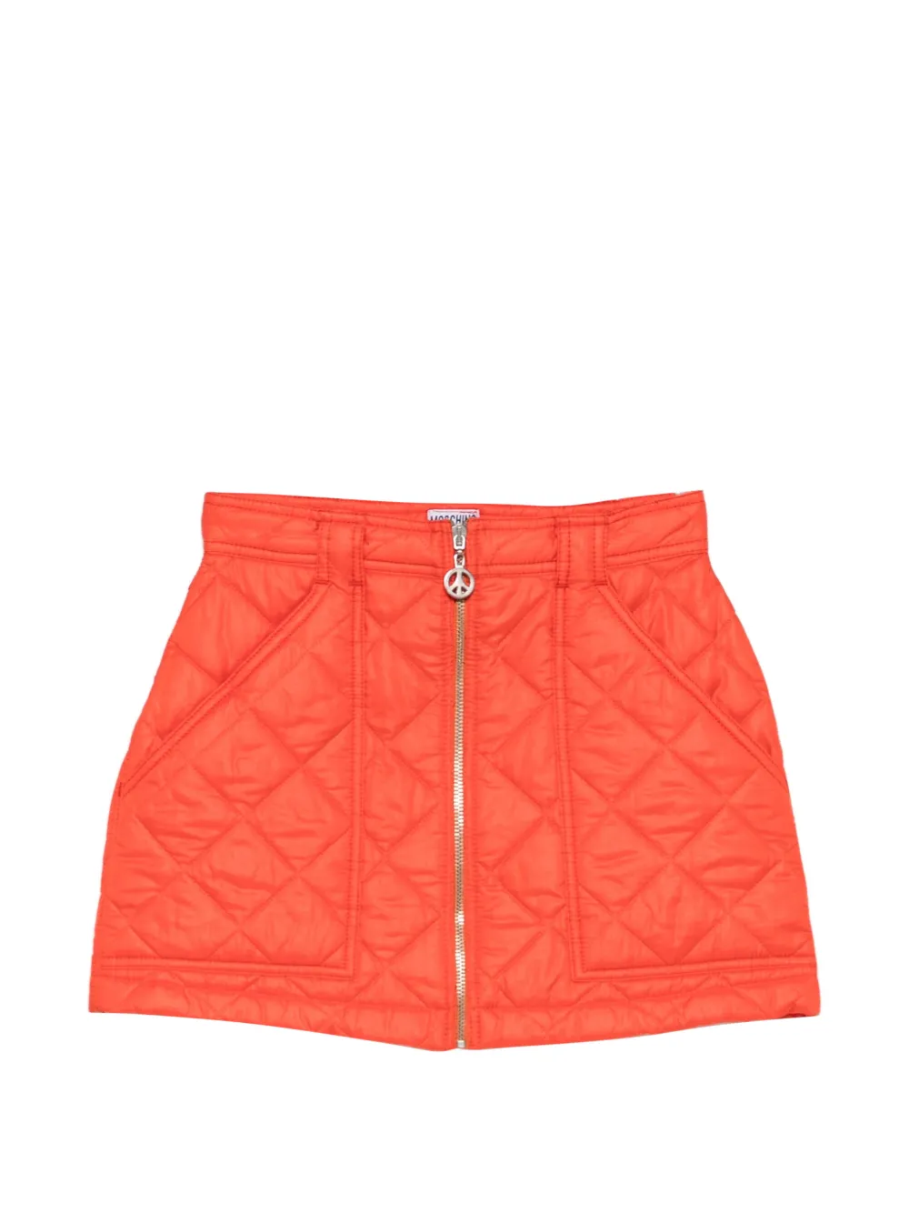 Moschino Pre-Owned 2000s gesteppter Rock mit Reißverschluss - Orange