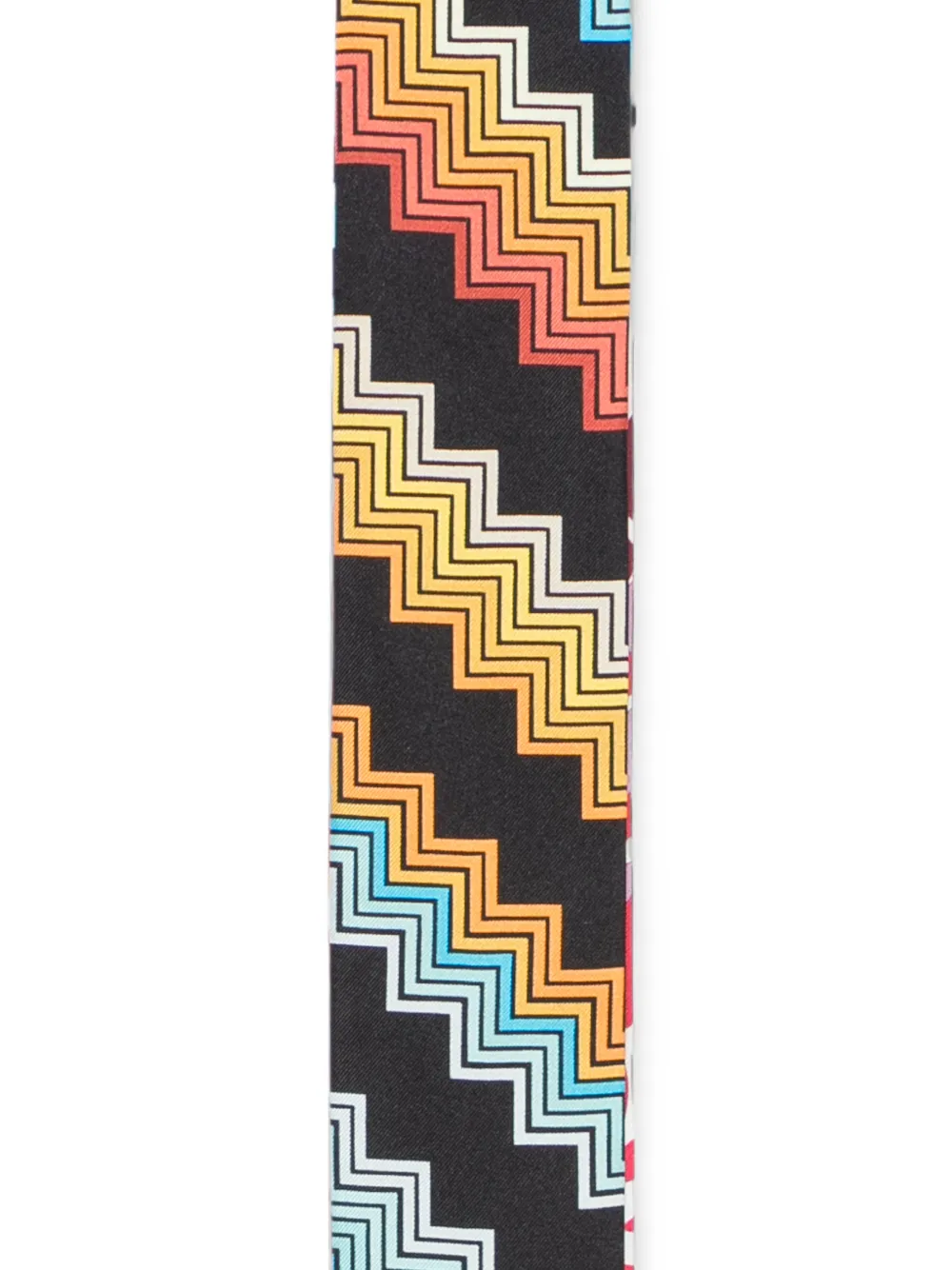 Missoni Smalle sjaal met zigzagprint Zwart