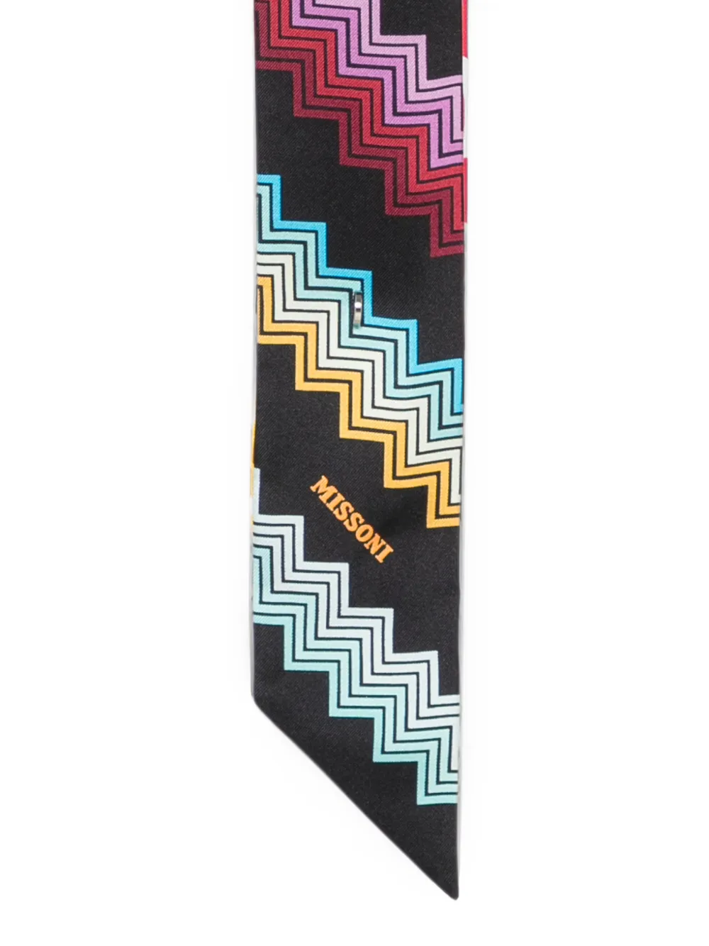 Missoni Smalle sjaal met zigzagprint Zwart