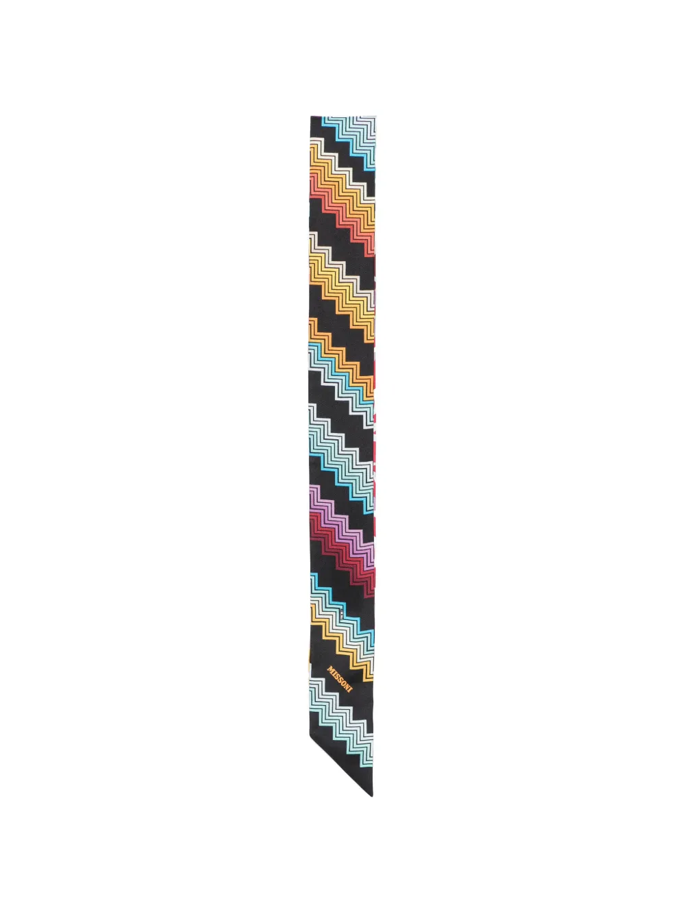 Missoni zigzag-print skinny scarf - Nero