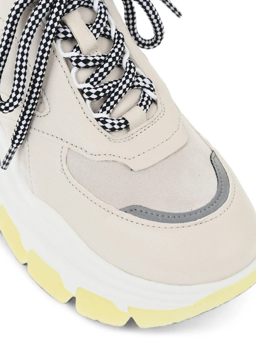 Prada platform touch-strap sneakers Beige