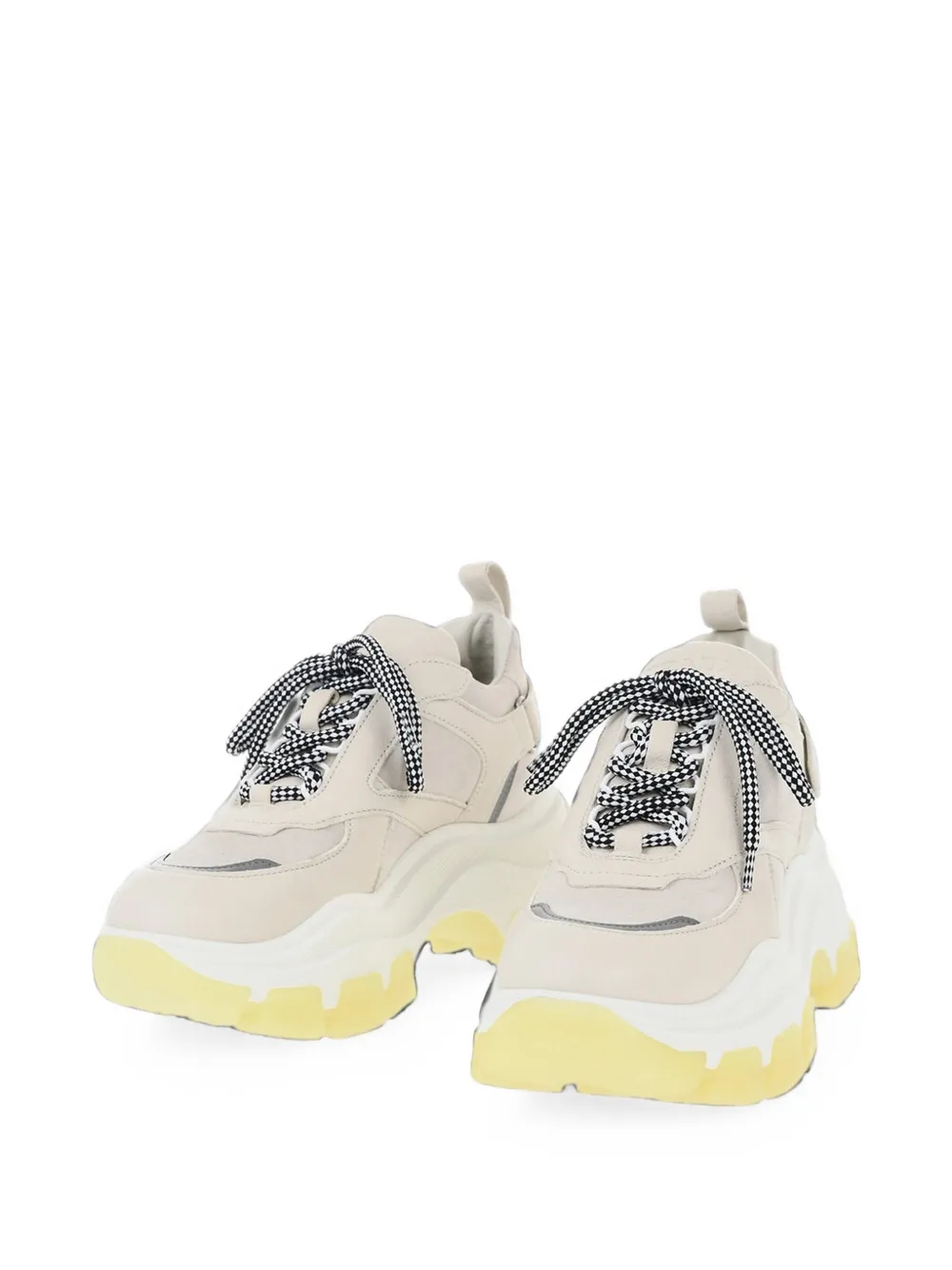 Prada platform touch-strap sneakers Beige