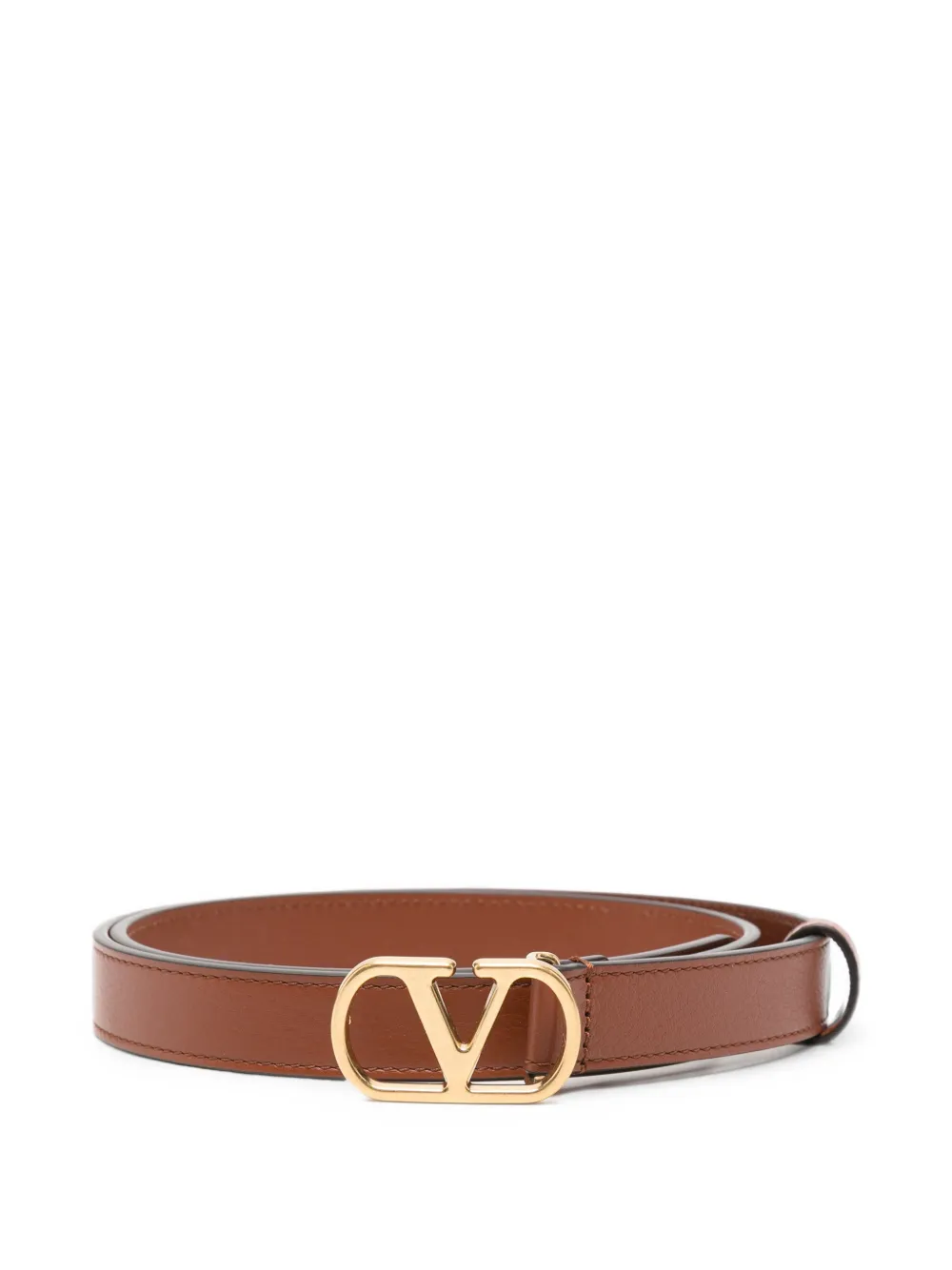 Valentino Garavani VLogo Signature leather belt - Marrone