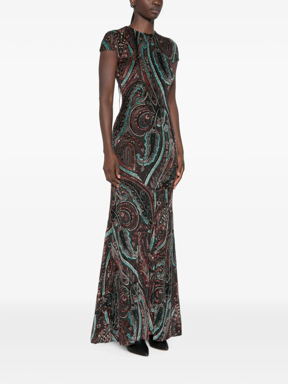ETRO Maxi-jurk met paisley-print Groen