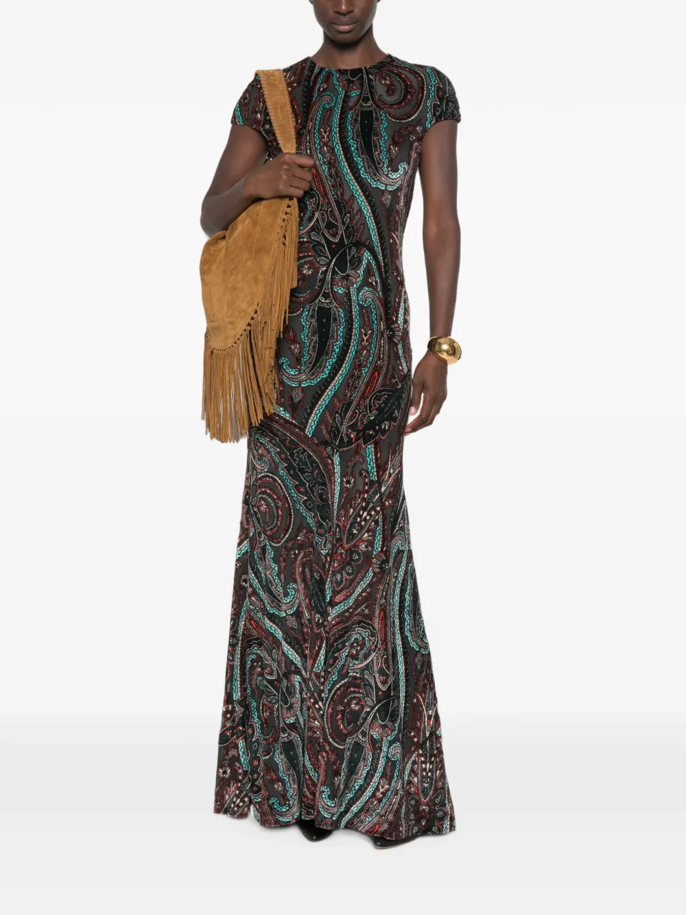 ETRO Maxi-jurk met paisley-print Groen