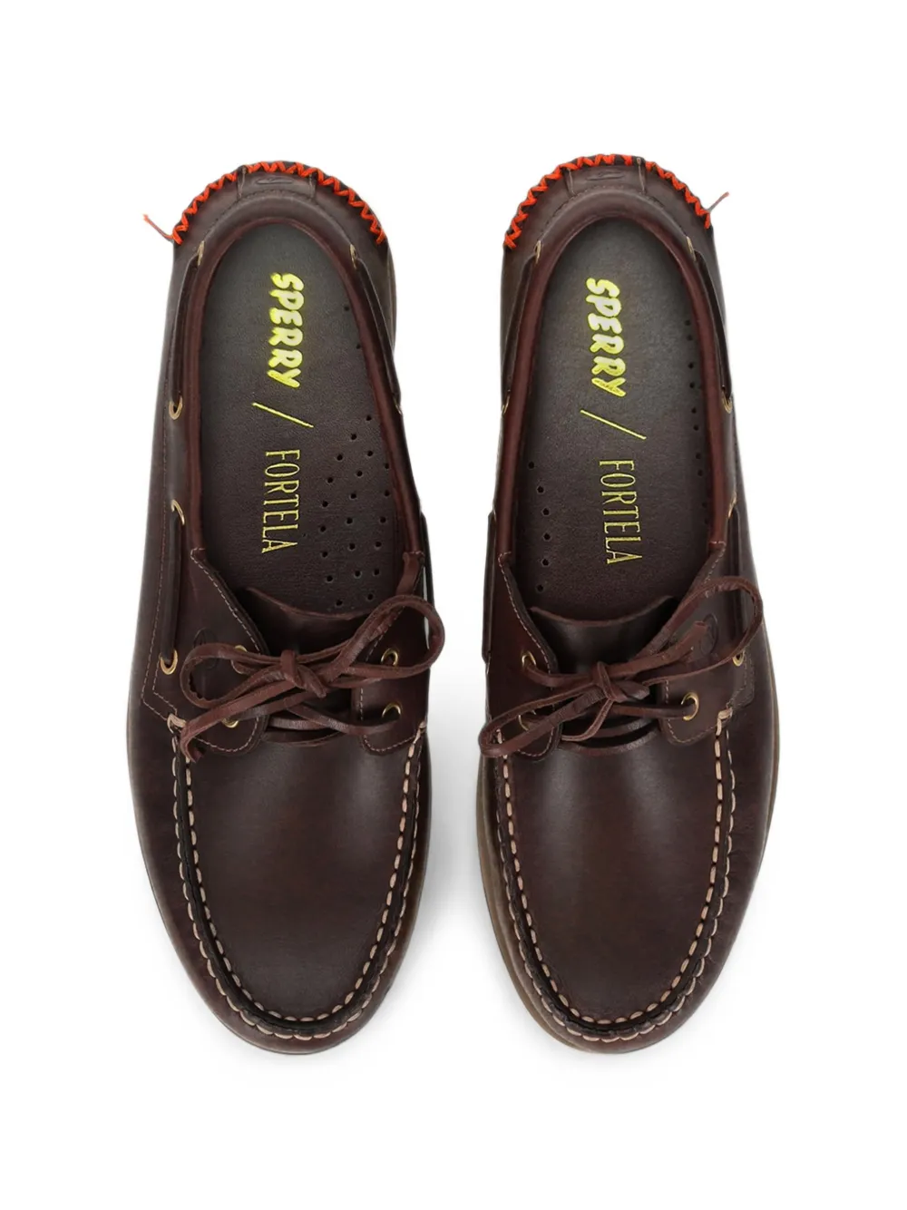 Fortela x Sperry leren bootschoenen Bruin