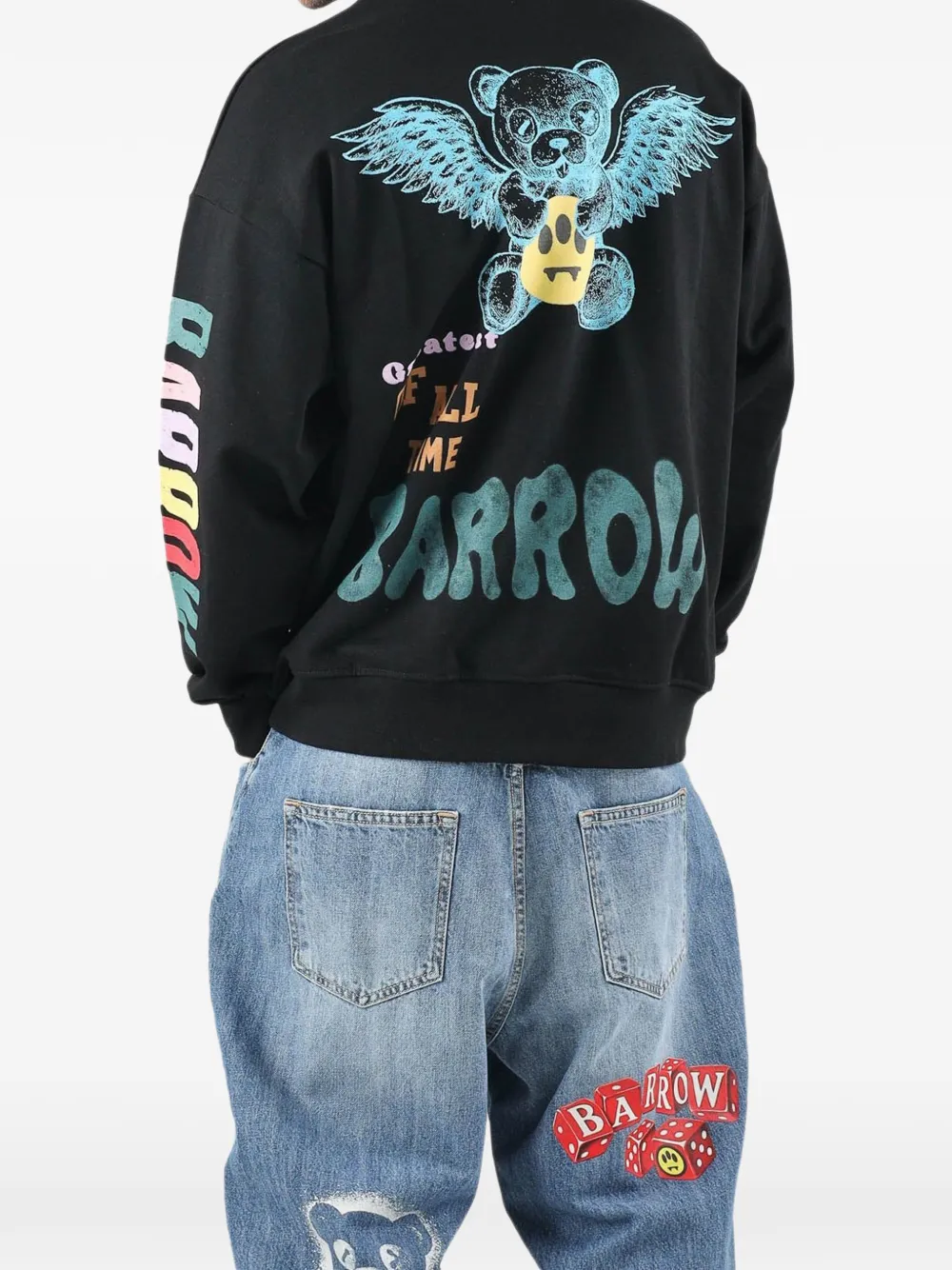 BARROW graphic-print sweatshirt Zwart