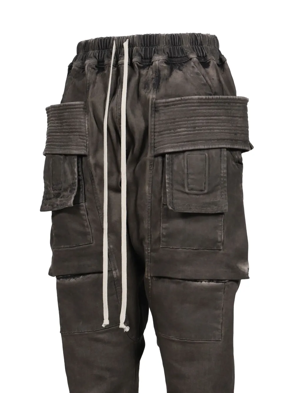 Rick Owens DRKSHDW Creatch broek met meerdere zakken en trekkoord en verlaagd kruis Bruin