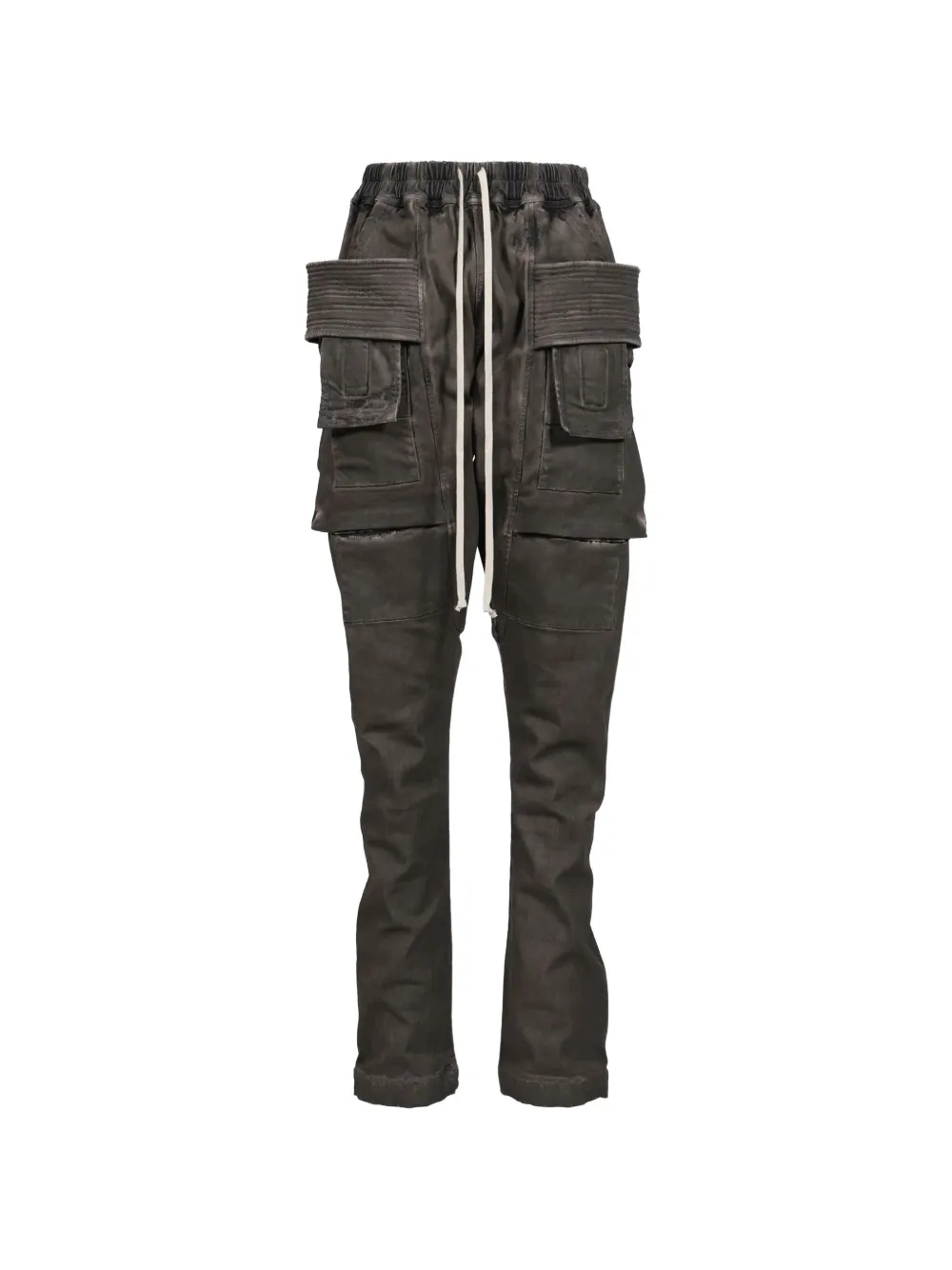 Rick Owens DRKSHDW Creatch multi-pocket drawstring drop-crotch trousers - Marrone