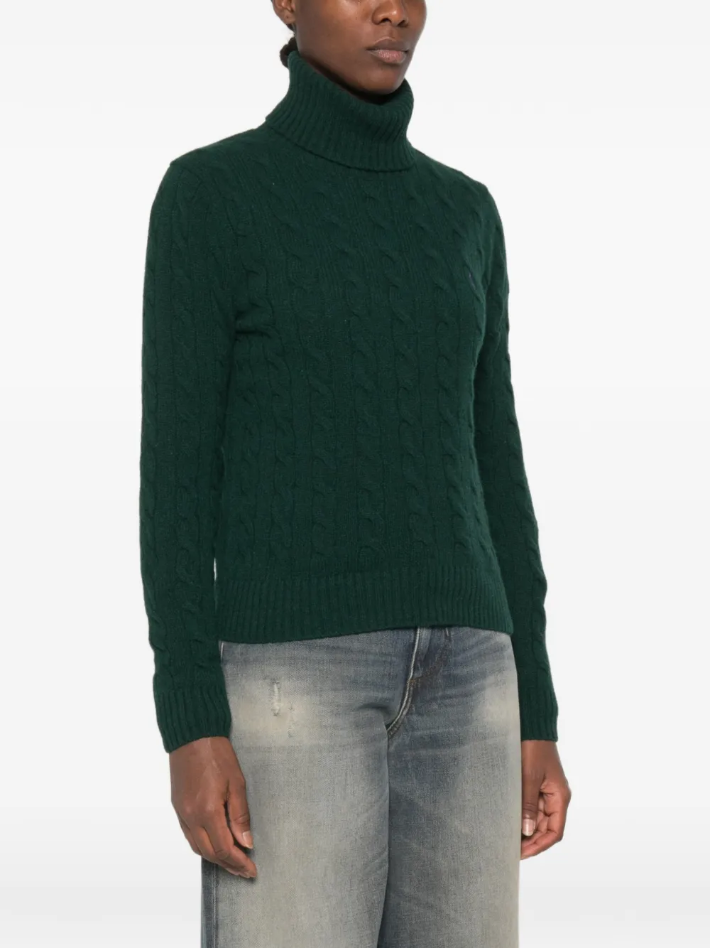 Polo Ralph Lauren Kabelgebreide coltrui Groen