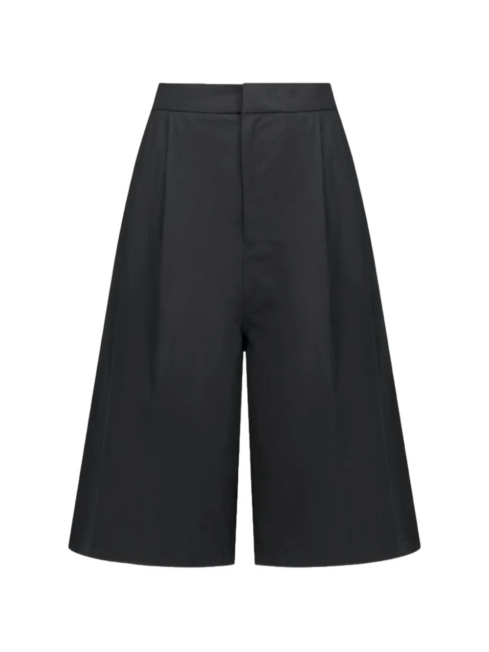 Amomento double-tuck wide-leg shorts - Schwarz