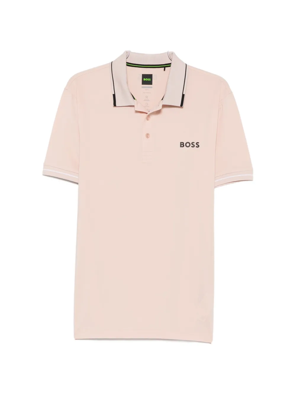 BOSS logo-print short-sleeve polo shirt - Rosa