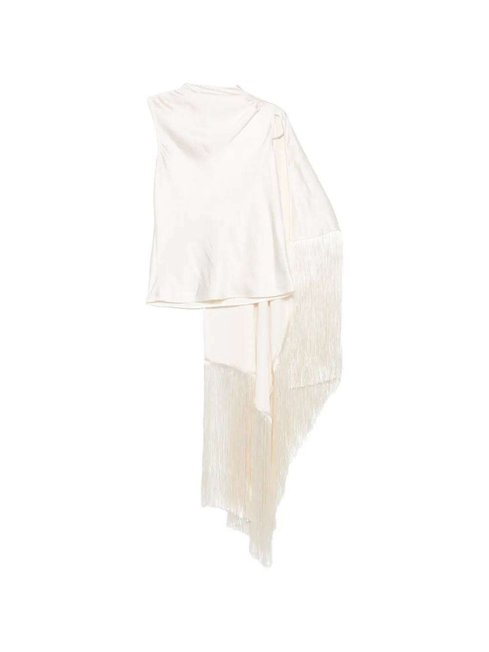 Self-Portrait fringe-trim asymmetric-panel top