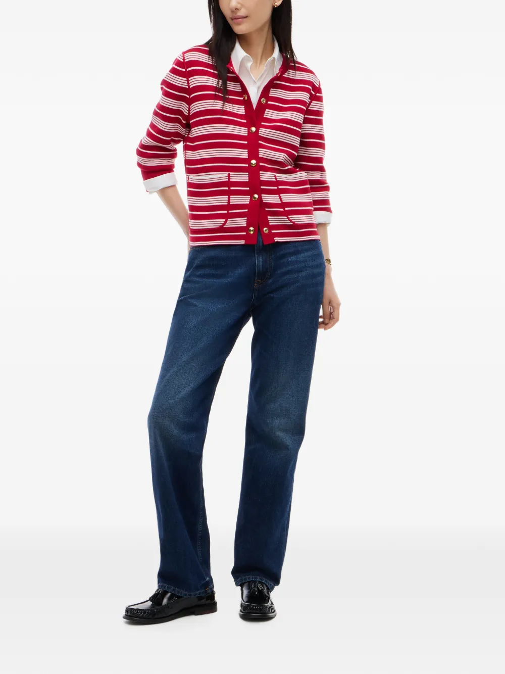 Tommy Hilfiger Omkeerbaar vest met horizontale streep Rood