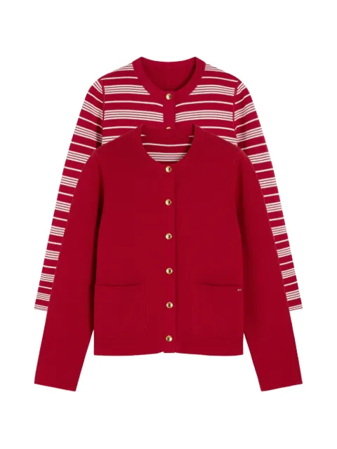 Tommy Hilfiger reversible horizontal-stripe cardigan