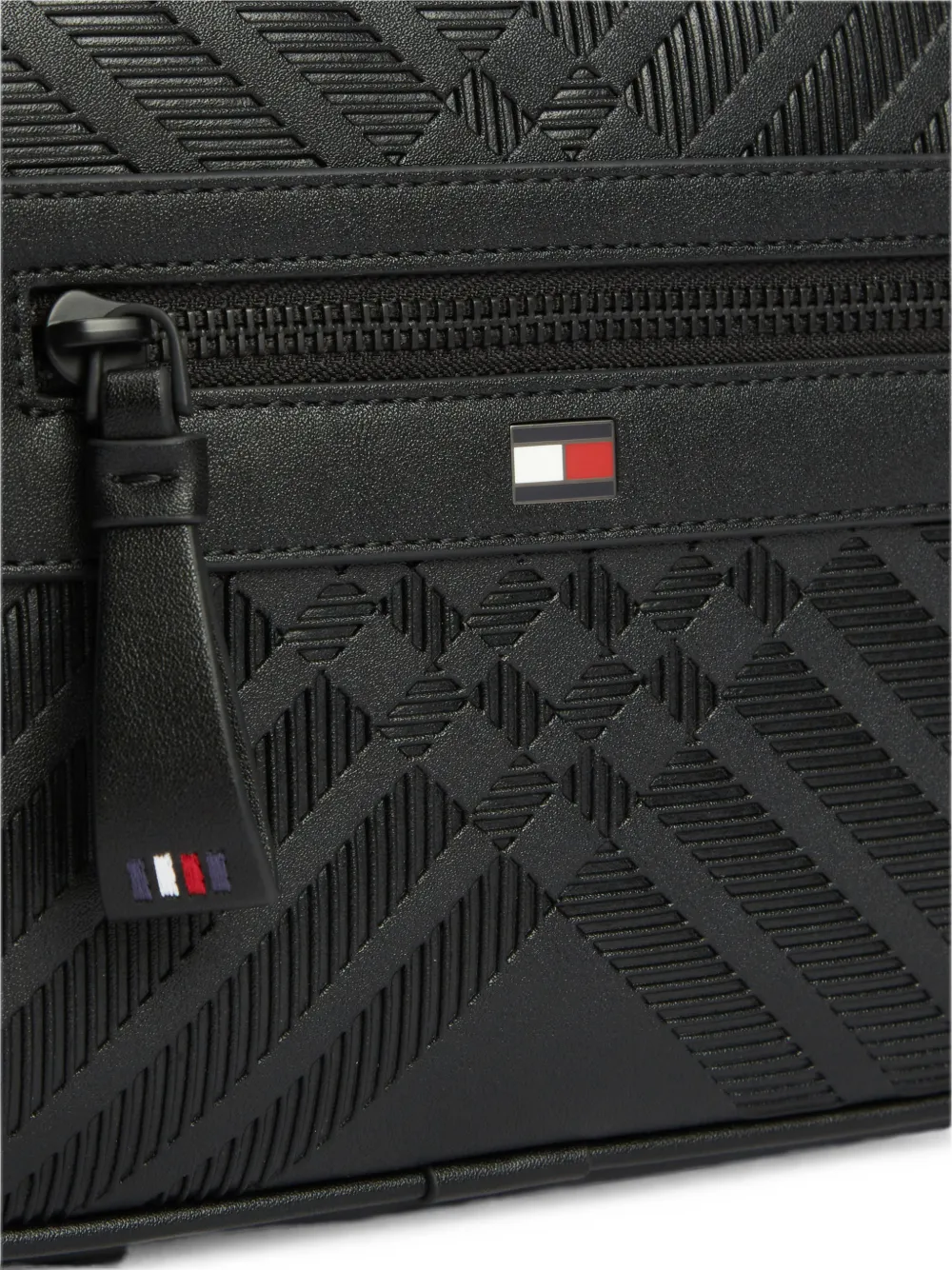 Tommy Hilfiger Messengertas met monogram-reliëf Zwart
