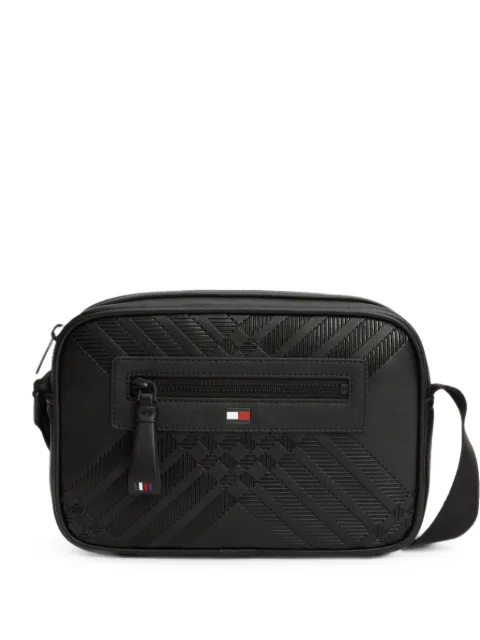 Tommy Hilfiger bolso messenger con monograma en relieve