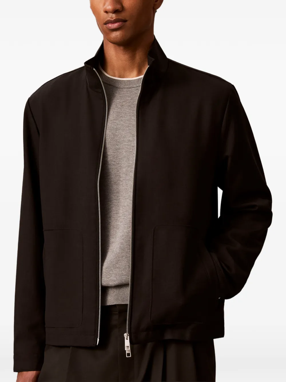 Calvin Klein Jack met hoge hals Zwart