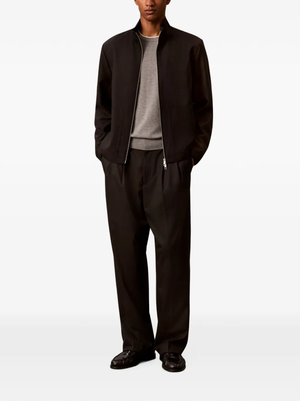Calvin Klein Jack met hoge hals Zwart