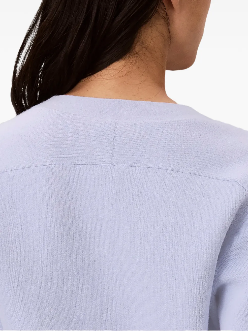 Calvin Klein Logo-patch V-neck Cardigan in Blue, view 5